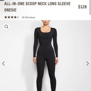 Skims All-In-One Scoop Neck Long Sleeve